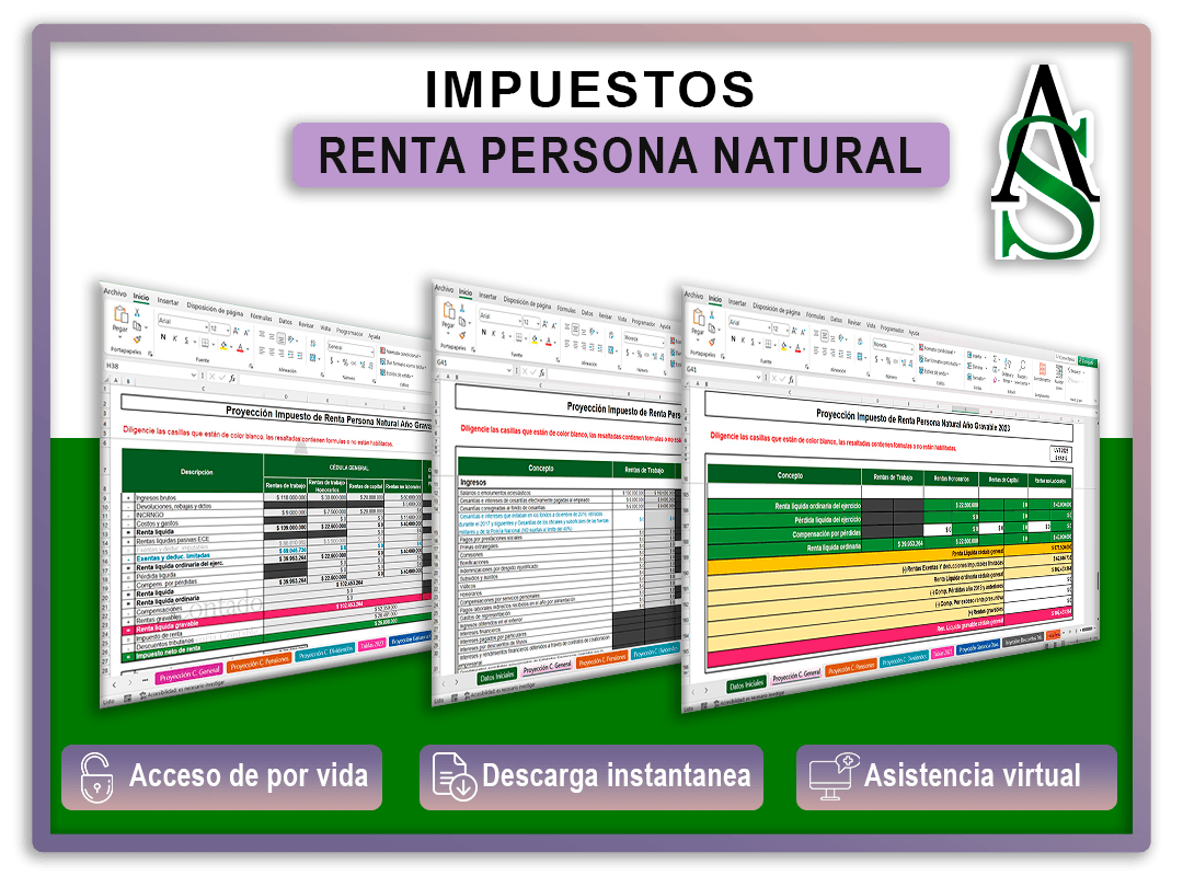 Plantilla Impuesto de Renta Personas Naturales AG 2023 - Plantillas ...